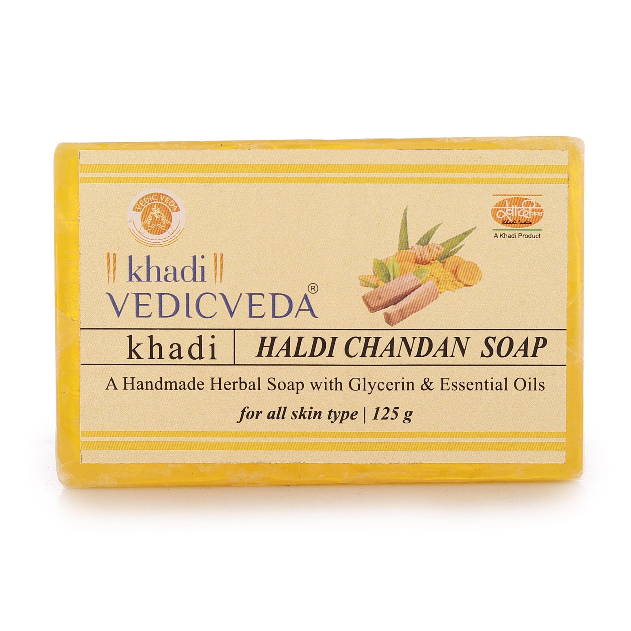 Haldi Chandan Khadi Herbal Glycerin Soap