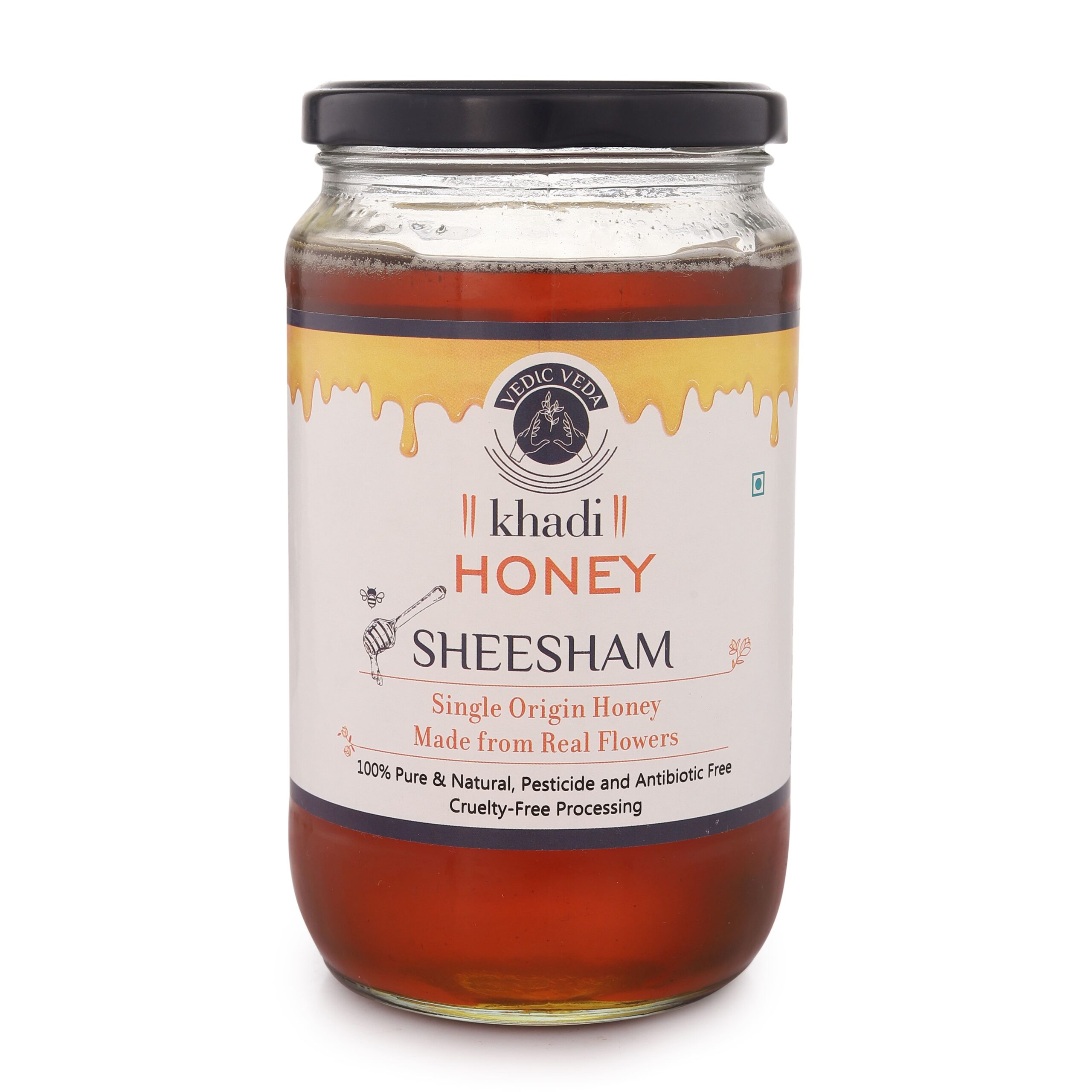 Pure Sheesham Honey Online, Khadi Filtered & Organic, KVIC Certified, Pack of 1 Kg