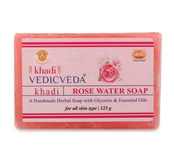 Rose Water Khadi Herbal Soap, Pure Organic