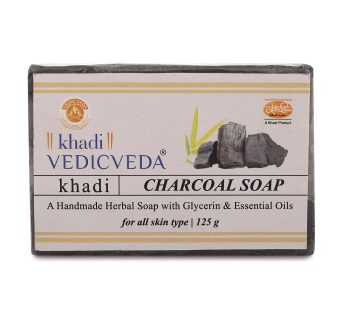 Charcoal Herbal Khadi Glycerin Soap