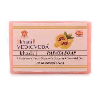 Papaya Khadi Herbal Soap, Pure Organic